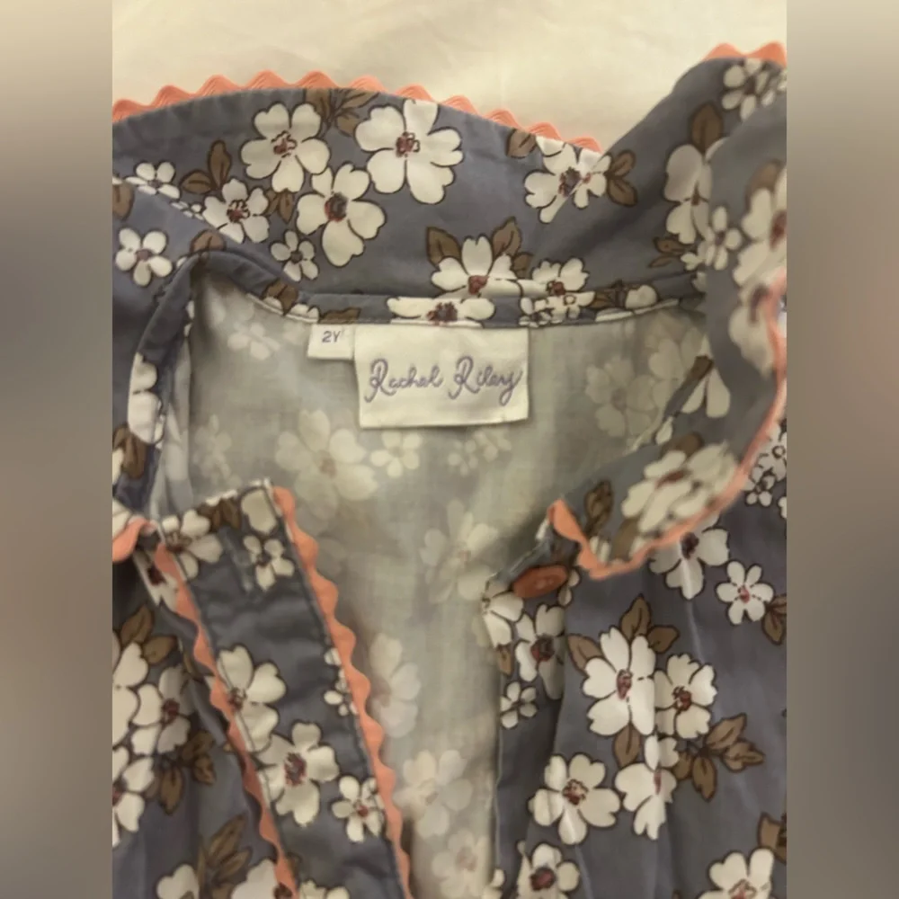 Rachel Riley Floral Button Dress Size 2 - Picture 2 of 4